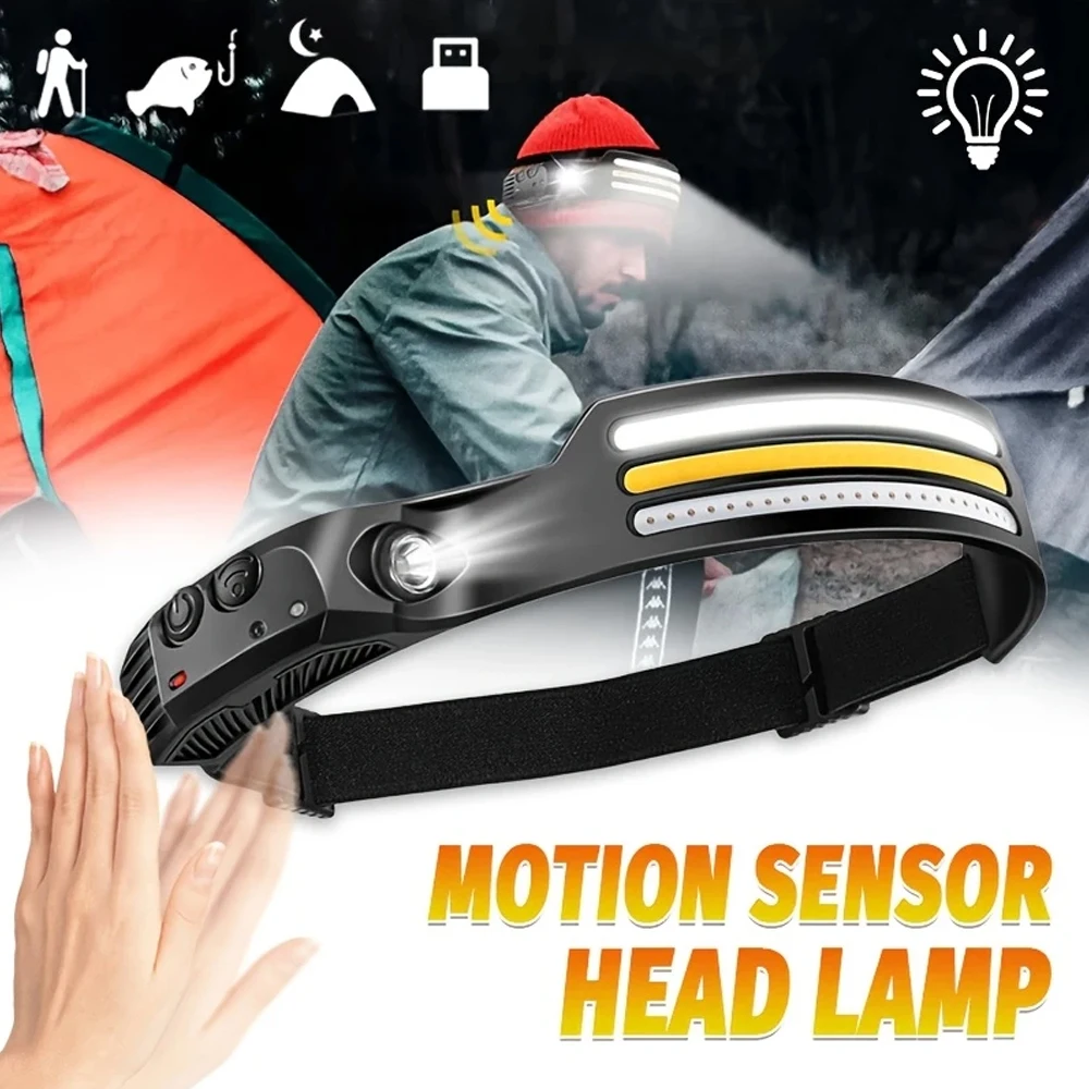 Camping Cooking Fish - Lampe frontale à Induction LED COB
