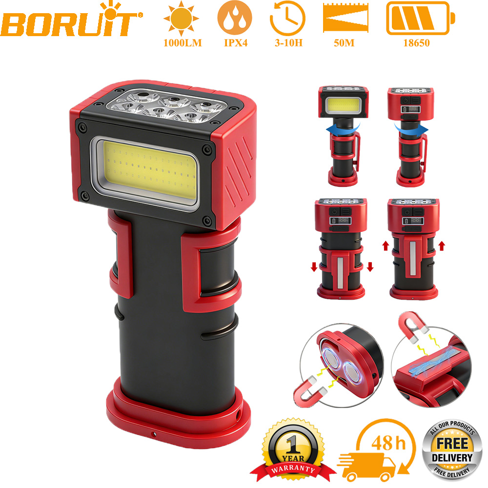 Camping Cooking Fish - BORUiT Lampe de travail LED COB