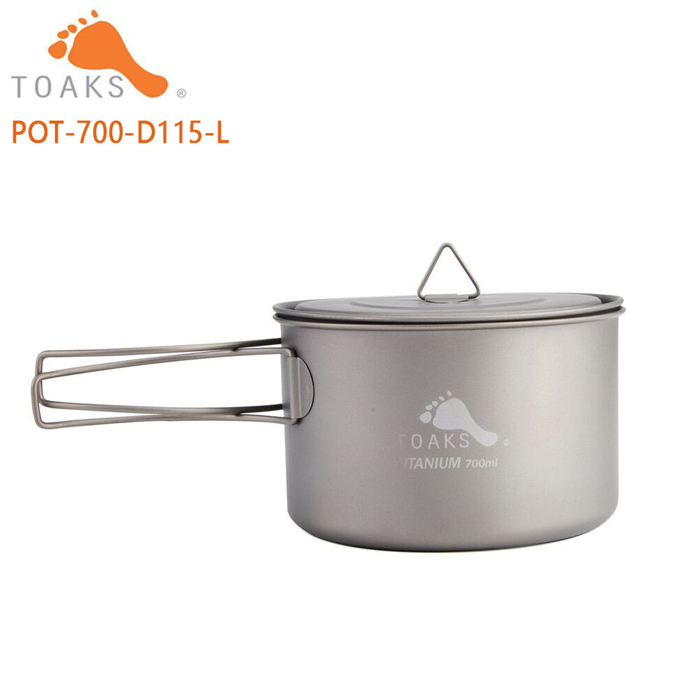 Camping Cooking Utilities - TOAKS Pure Titanium Camping Cookware Casseroles