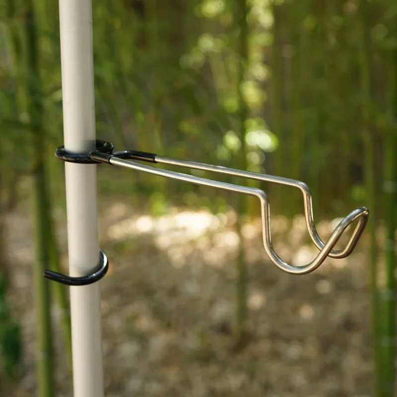 Camping Cooking Hanger - Support de lampe portable en acier
