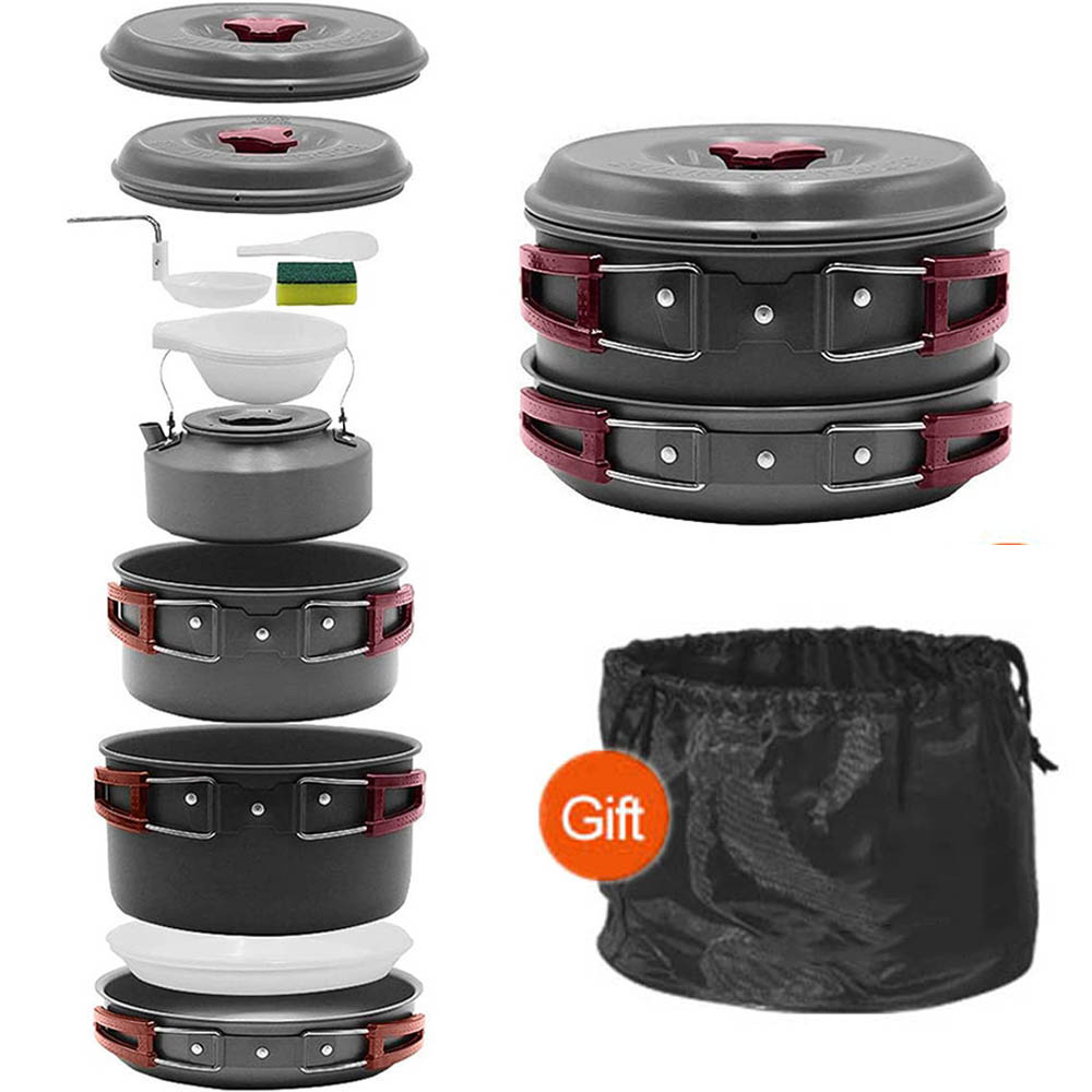 Camping Cooking Frying Pan - Ensemble de casseroles de pique-nique pour