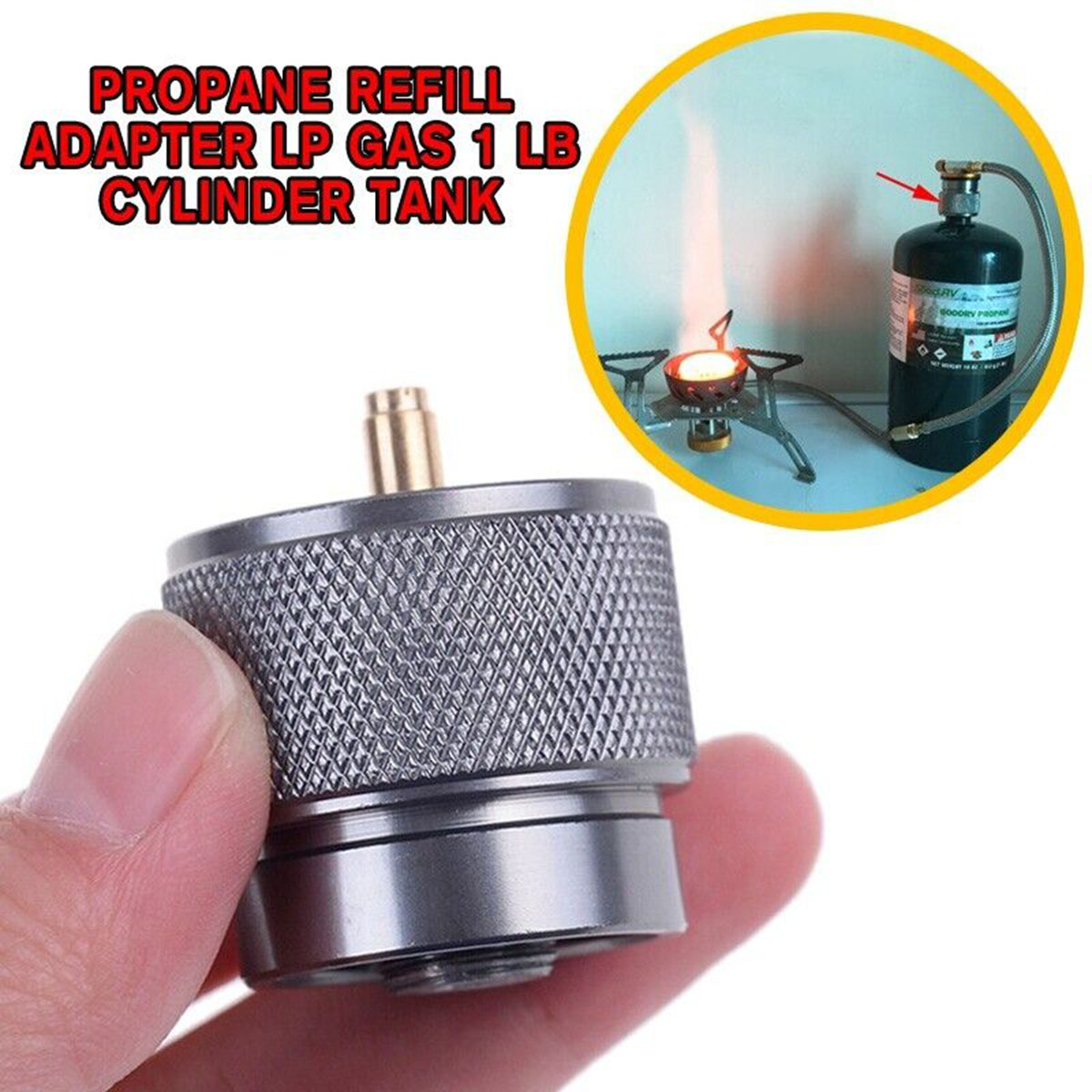 Camping Cooking Gas Canister - Adaptateur de recharge pour réchaud à