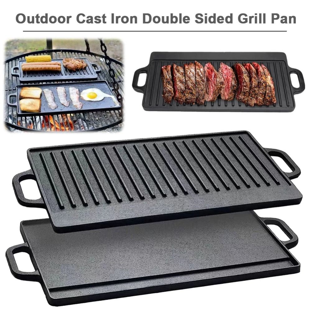 Camping Cooking Range - Plaque de cuisson rectangulaire réversible en