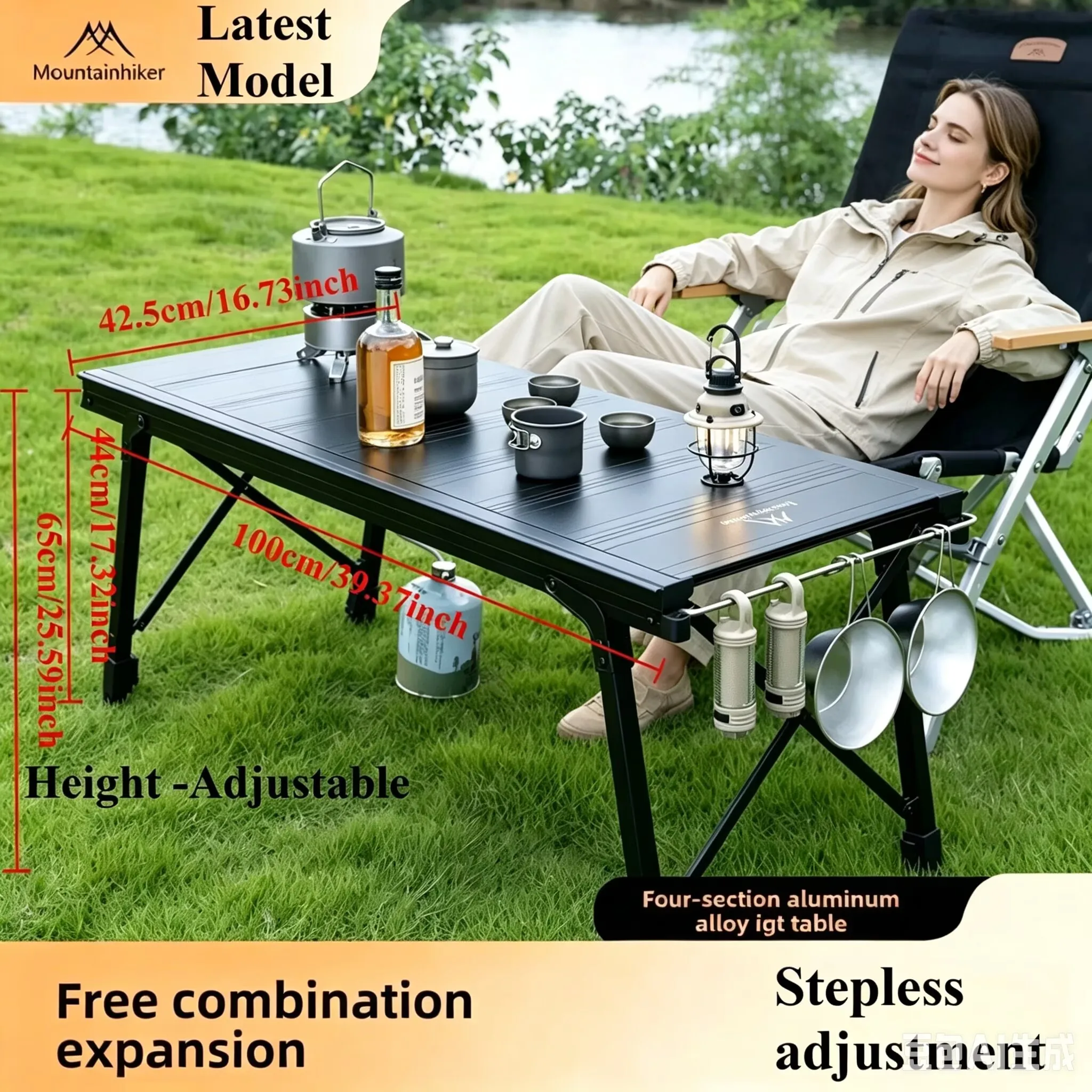 Camping Cooking Options - Table de camping pliante IGT améliorée,